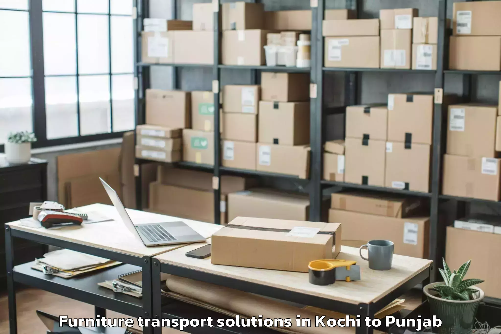 Comprehensive Kochi to Sardulgarh Furniture Transport Solutions